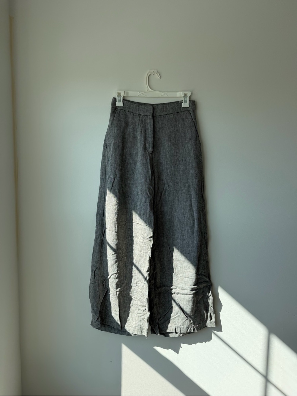 H&M Charcoal Gray Work Pants - Linen Blend